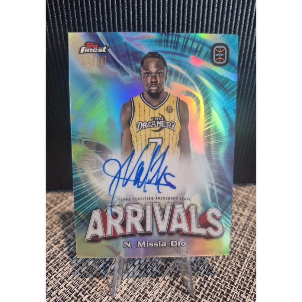 2023 Topps Finest‎ OTE Nathan Missia Dio #FFA-NMD Finest Arrivals Auto Aqua /99